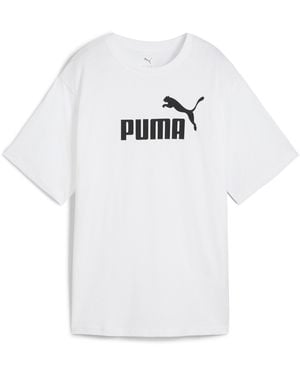 PUMA Essentials No.1 Logo Relaxed Tee - White
