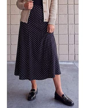 Roman Roman Polka Dot Midi Skirt - Blue
