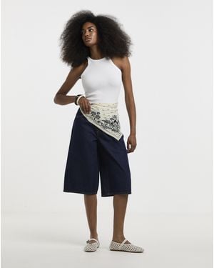 Simply Be Denim Culotte - Blue