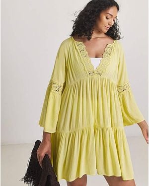 Figleaves Frida Lime Beach Dress - Yellow