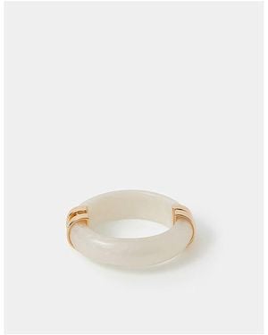 Accessorize Chunky Resin Bangle - White