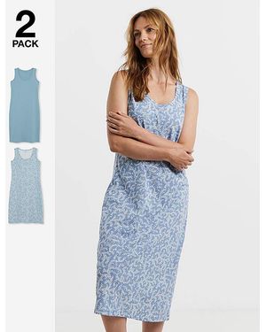 JD Williams Value (2 Pack) Maxi Nighties - Blue