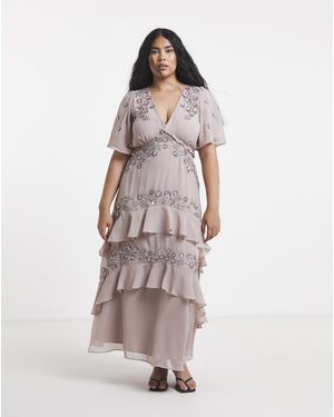 Maya Curve Maya Deluxe Embellished Maxi - Pink