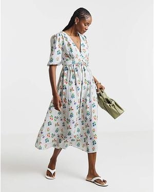 Simply Be Waist Detail Midi Dress - White