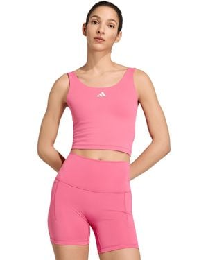adidas 3 Stripe Studio Tank Top - Pink