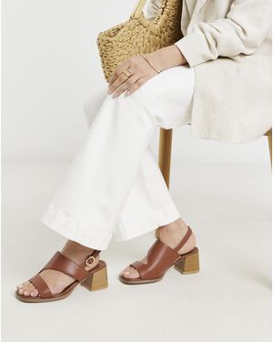 Simply Be Cut Out Heeled Sandals Wide Fit - Natural