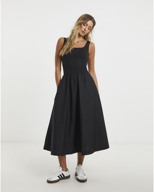 Tommy Hilfiger Rib Mix Dress - Blue