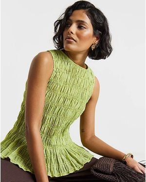 Simply Be Shirred Top - Green