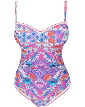 Figleaves Frida Bandeau Swimsuit - Multicolour