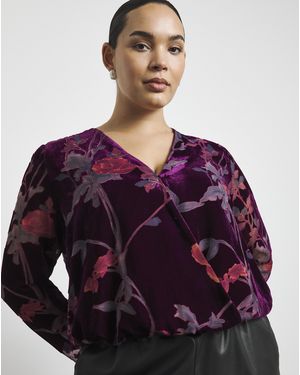 Joanna Hope Burnout Top - Purple