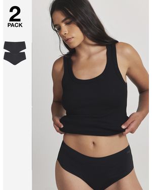 Sloggi 2Pk Zero One Midi Knicker - Black