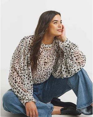 Simply Be Exaggerated Sleeve Blouse - Metallic