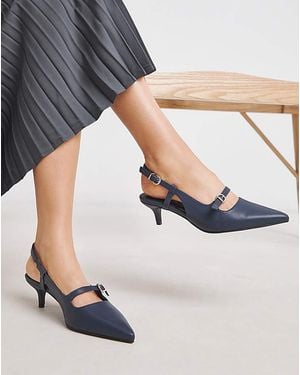 JD Williams Pointed Slingback Shoes Wide - Blue