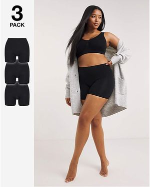 Pretty Secrets 3 Pack Seamless Comfort Shorts - Black