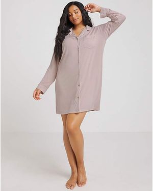 Figleaves Camelia Modal Night Shirt - Grey