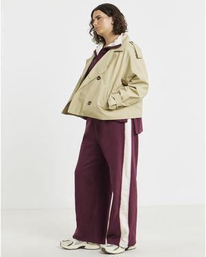 Simply Be Whipstitch Side Stripe Jogger - Red