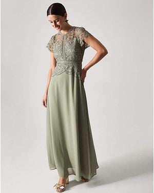 Monsoon Monica Lace Bridesmaid Dress - Green