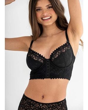 Pour Moi Pour Moi Mixology Longline Bra - Black