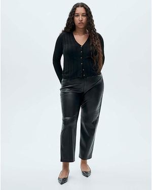 Mango Lille Straight Leg Trousers - Black