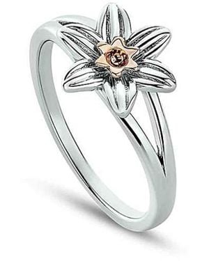 Clogau Sterling Daffodil Ring - White