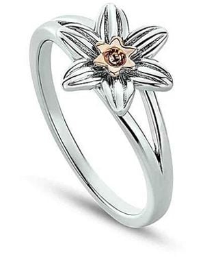 Clogau Sterling Daffodil Ring - White