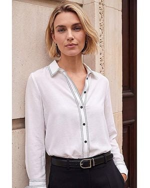 Roman Roman Contrast Stitch Shirt - White