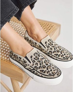 Simply Be Slip On Canvas Trainer Extra Wide - Multicolour