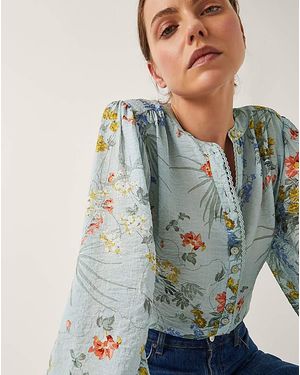 Monsoon Jesse Floral Print Blouse - Grey