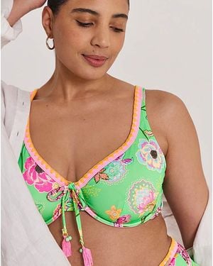 Figleaves Underwired Bikini Top - Green