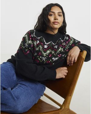 Lovedrobe Sequin Jumper - Black