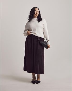 Julipa Velvet Embellished Midi Skirt - Natural