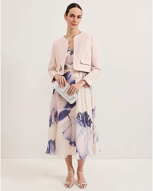 Phase Eight Lizzie Floral Midi Dress - Pink
