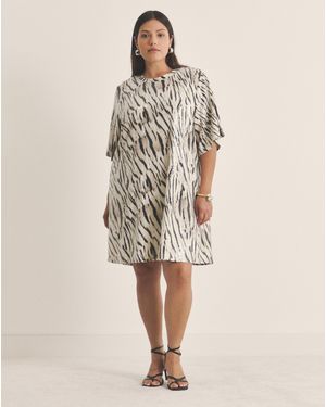 Simply Be Sequin T-Shirt Dress - Natural