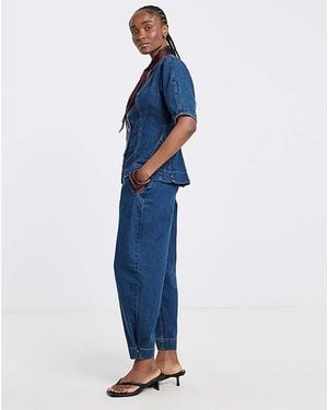 Simply Be Tapered Adjustable Hem Jean - Blue