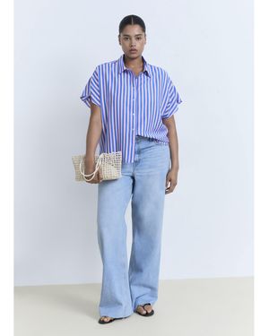 Mango Striped Shirt - Blue