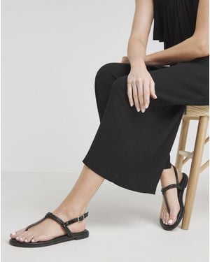 Simply Be Diamante Sparkly Sandal Exwide - Black