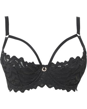 Simply Be Zebra Lace Underwire Balcony Bra - Brown