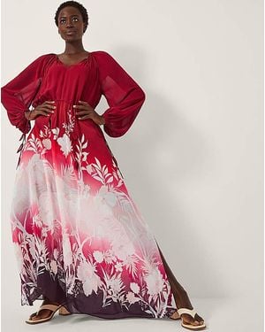 Monsoon Lilian Floral Print Maxi Dress - Pink