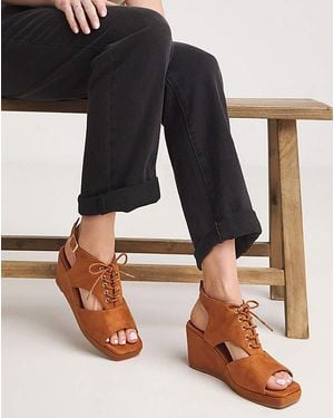 Simply Be Shoe Boot Wedge Sandal Wide - Black