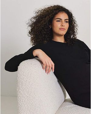 Pretty Secrets Thermal Brushed Fleece Long Sleeve Top - Black
