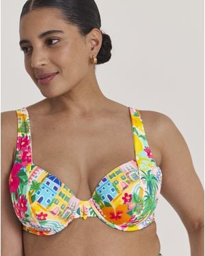 MAGISCULPT Underwired Printed Bikini Top - Green