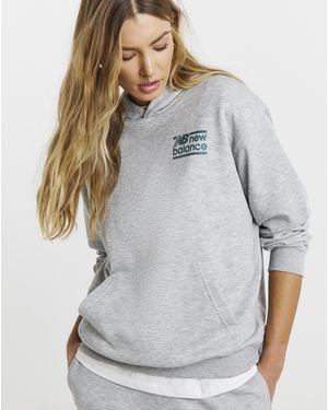 New Balance French Terry Relaxed Hoodie - Grey
