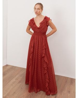 Anaya with love Ruffled Dress - Red
