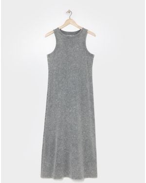Simply Be Acid Wash Cotton Jersey Maxi Dress - Grey