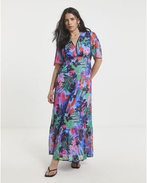 Twisted Wunder Ava Floral Dress - Blue