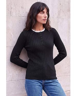 Roman Roman Double Mock Ribbed Knit Jumper - Blue