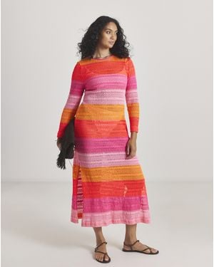 Simply Be Crochet Beach Dress - White