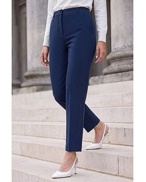 Roman Petite Roman Short Straight Leg Stretch Trouser - Blue