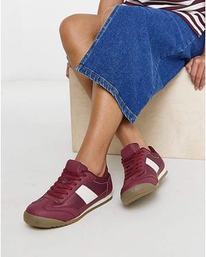 Simply Be Classic Retro Trainer Wide - Blue