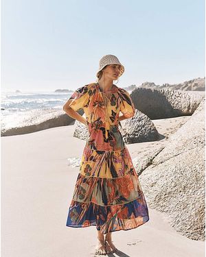 Monsoon Carmen Floral Tiered Midi Dress